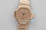 MS Factory Replica Patek Philippe Swiss Nautilus Rose Gold Ladies Watch